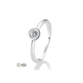 Breuning 18 Karat Gold Solitär-Ring mit Diamant - 41/85771-6